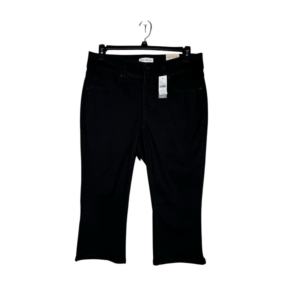 Lane Bryant Pedal High Rise Tighter Tummy Black Crop‎ Jeans Women's Size 14